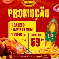 imagem Promoção Cara Pintada - 1 Galeto + batata ou aipim + 1 refri 1,5l