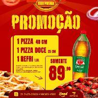 imagem Promoção 2 - 1 pizza gig 40 cm + 1 pizza doce 25 cm + 1 refri 1,5l