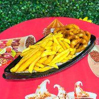 imagem Barca de Batata Frita com Anéis de Cebola