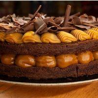 imagem Torta Brownie com Doce de Leite