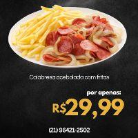 imagem Calabresa Acebolada + Fritas
