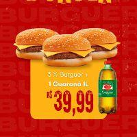 imagem 3 X-Burguer + 1 Guaraná 1L