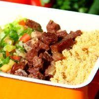 imagem CARNE DO SOL COM FAROFA E SALADA
