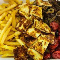 imagem Contra Filé c/ Fritas, Linguiça Mineira e Queijo Coalho
