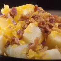 imagem Aipim frito com queijo e bacon