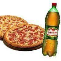imagem 2 pizzas média 30cm com refrigerante 2l
