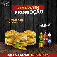 imagem 3 X-Burguer Triplo + Refrigerante 1,5L