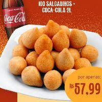 imagem 100 Salgadinhos + 1 Coca cola 2l