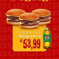 imagem 3 X-Burguer Triplo + 1 Refrigerante 1,5L