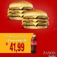 imagem 2 X Burger Triplo + 1 Coca Cola 1,5L