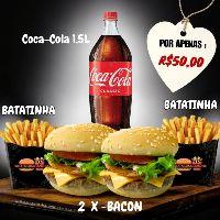 imagem 2 X Bacon + Batatinha + Coca Cola 1,5L